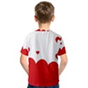 Heart Shape Background Love Kids  Sport Mesh Tee View2