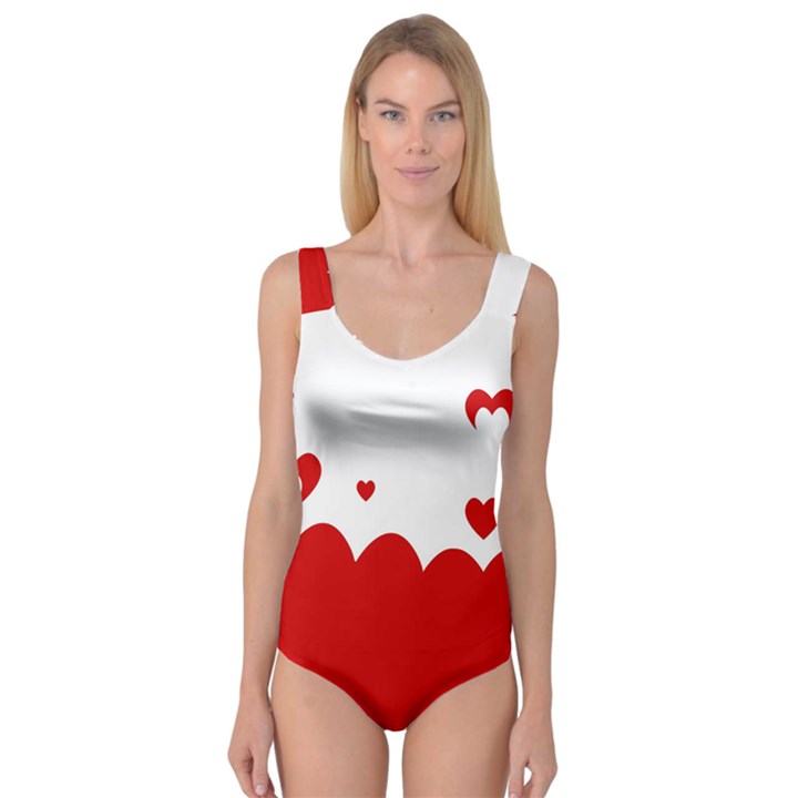 Heart Shape Background Love Princess Tank Leotard 