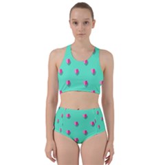 Love Heart Set Seamless Pattern Racer Back Bikini Set by Nexatart