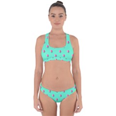 Love Heart Set Seamless Pattern Cross Back Hipster Bikini Set by Nexatart