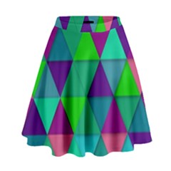 Background Geometric Triangle High Waist Skirt by Nexatart