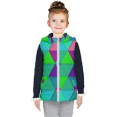 Background Geometric Triangle Kid s Puffer Vest by Nexatart