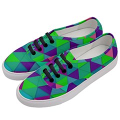 Background Geometric Triangle Women s Classic Low Top Sneakers