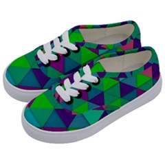 Background Geometric Triangle Kids  Classic Low Top Sneakers