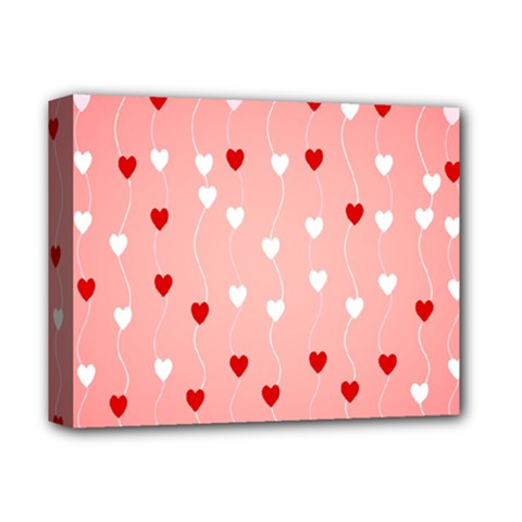 Heart Shape Background Love Deluxe Canvas 14  X 11  by Nexatart