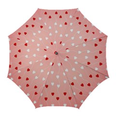 Heart Shape Background Love Golf Umbrellas by Nexatart