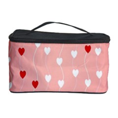 Heart Shape Background Love Cosmetic Storage Case by Nexatart