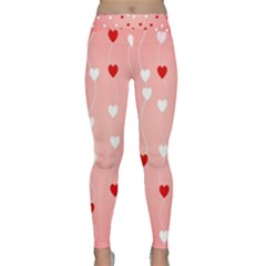 Heart Shape Background Love Classic Yoga Leggings by Nexatart