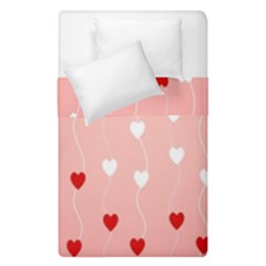 Heart Shape Background Love Duvet Cover Double Side (single Size) by Nexatart