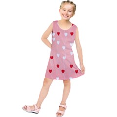 Heart Shape Background Love Kids  Tunic Dress by Nexatart