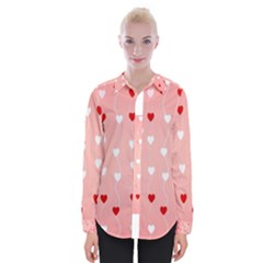 Heart Shape Background Love Womens Long Sleeve Shirt