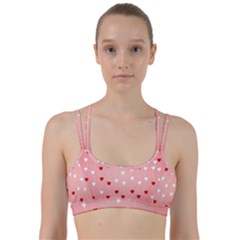 Heart Shape Background Love Line Them Up Sports Bra by Nexatart