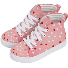 Heart Shape Background Love Kid s Hi-top Skate Sneakers