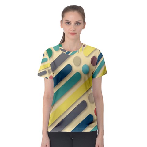 Background Vintage Desktop Color Women s Sport Mesh Tee by Nexatart