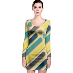 Background Vintage Desktop Color Long Sleeve Bodycon Dress by Nexatart