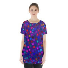 Squares Square Background Abstract Skirt Hem Sports Top