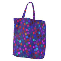 Squares Square Background Abstract Giant Grocery Zipper Tote