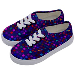 Squares Square Background Abstract Kids  Classic Low Top Sneakers