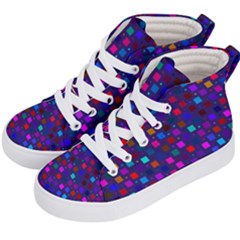 Squares Square Background Abstract Kid s Hi-top Skate Sneakers