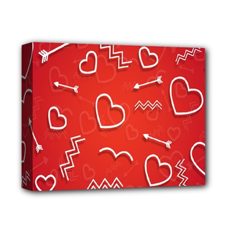 Background Valentine S Day Love Deluxe Canvas 14  X 11  by Nexatart