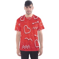 Background Valentine S Day Love Men s Sports Mesh Tee