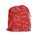 Background Valentine S Day Love Drawstring Pouches (Extra Large) View1