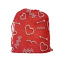 Background Valentine S Day Love Drawstring Pouches (Extra Large) View2