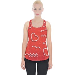 Background Valentine S Day Love Piece Up Tank Top by Nexatart