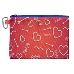 Background Valentine S Day Love Canvas Cosmetic Bag (xl) by Nexatart