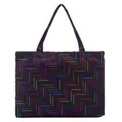 Lines Line Background Zipper Medium Tote Bag by Nexatart