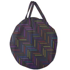 Lines Line Background Giant Round Zipper Tote by Nexatart