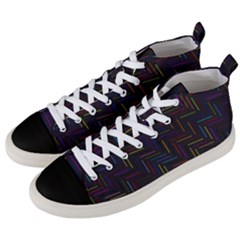 Lines Line Background Men s Mid-top Canvas Sneakers