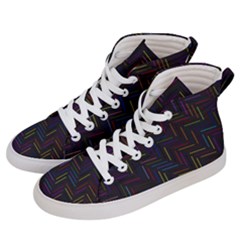 Lines Line Background Men s Hi-top Skate Sneakers by Nexatart