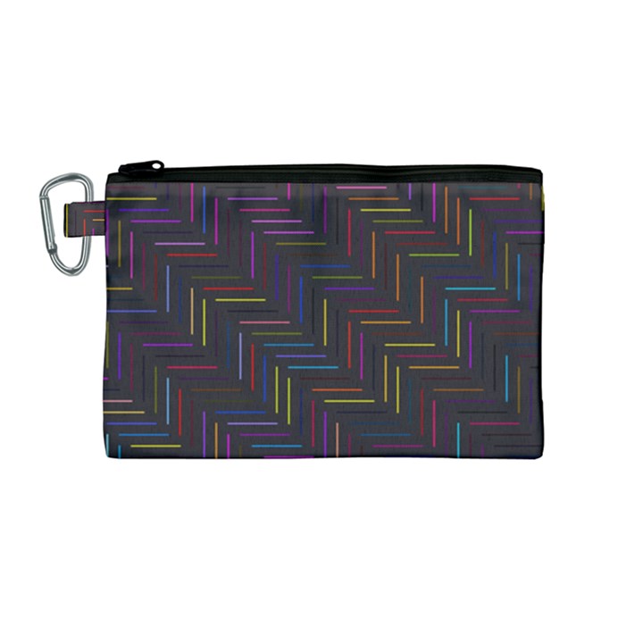 Lines Line Background Canvas Cosmetic Bag (Medium)