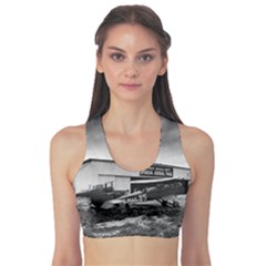 Omaha Airfield Airplain Hangar Sports Bra