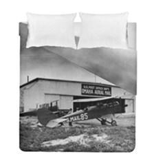 Omaha Airfield Airplain Hangar Duvet Cover Double Side (Full/ Double Size)