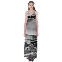 Omaha Airfield Airplain Hangar Empire Waist Maxi Dress