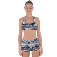 Omaha Airfield Airplain Hangar Racerback Boyleg Bikini Set