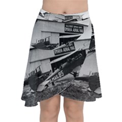 Omaha Airfield Airplain Hangar Chiffon Wrap