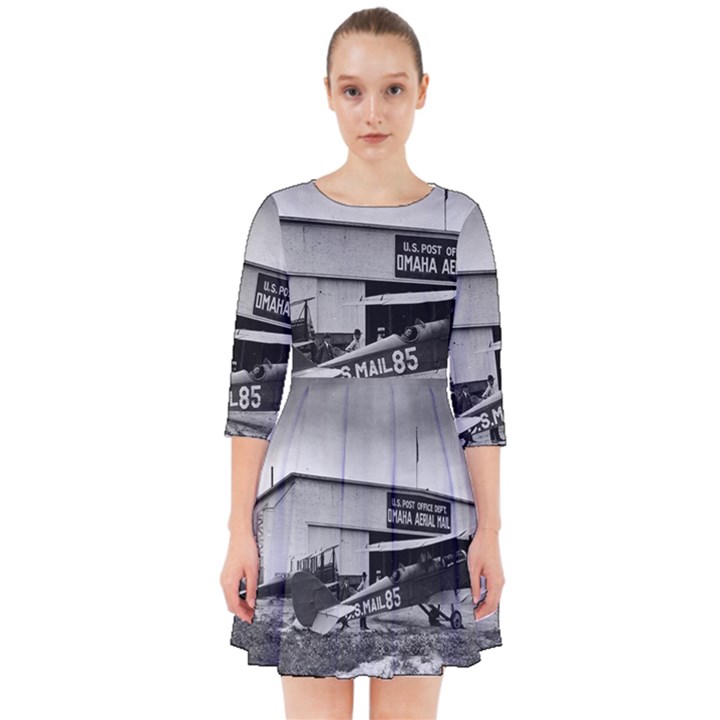 Omaha Airfield Airplain Hangar Smock Dress