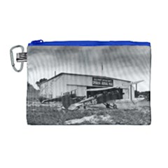 Omaha Airfield Airplain Hangar Canvas Cosmetic Bag (Large)