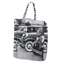 Vehicle Car Transportation Vintage Giant Grocery Zipper Tote by Nexatart