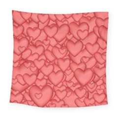 Background Hearts Love Square Tapestry (large) by Nexatart