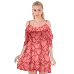 Background Hearts Love Cutout Spaghetti Strap Chiffon Dress by Nexatart