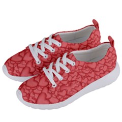 Background Hearts Love Women s Lightweight Sports Shoes