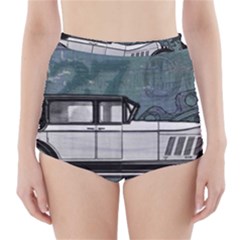 Vintage Car Automobile Auburn High-waisted Bikini Bottoms by Nexatart