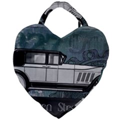 Vintage Car Automobile Auburn Giant Heart Shaped Tote by Nexatart