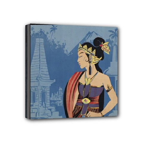 Java Indonesia Girl Headpiece Mini Canvas 4  X 4  by Nexatart