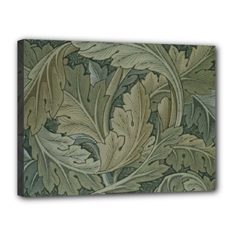 Vintage Background Green Leaves Canvas 16  X 12  by Nexatart