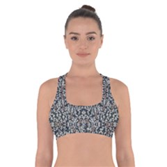 Ornate Pattern Mosaic Cross Back Sports Bra by dflcprints